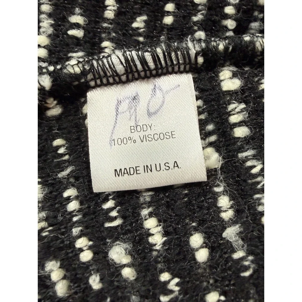 Lola and Sophie Blazer Black White Medium Viscose Boucle‎ Career Wear
